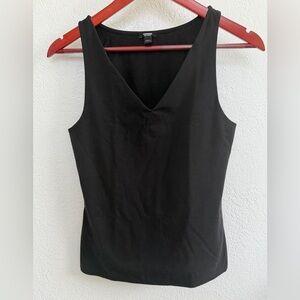 Express Body Contour Black V Neck Tank Top Size S Stretch Fitted